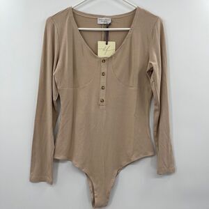 NWT DRESS FORUM RIBBED BODYSUIT SIZE LARGE‎